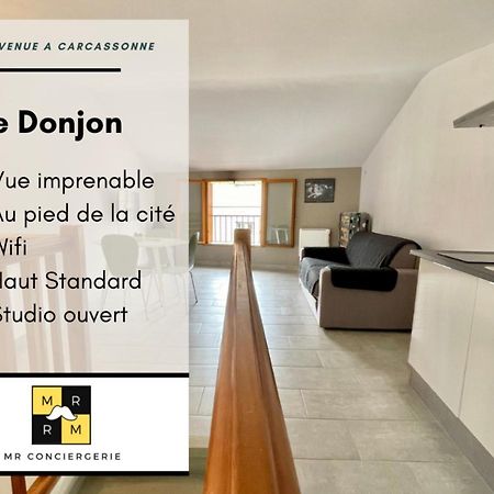 Le Donjon - Vue Cité Pied Cite Médiévale Neuf Carcassonne Esterno foto