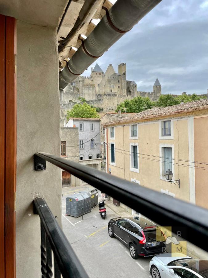 Le Donjon - Vue Cité Pied Cite Médiévale Neuf Carcassonne Esterno foto
